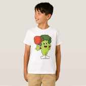 Broccoli op Basketball Sports T-shirt (Voorkant volledig)