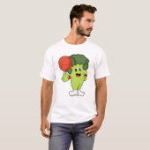 Broccoli op Basketball Sports T-shirt (Voorkant volledig)
