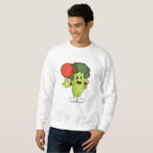 Broccoli op Basketball Sports Trui (Voorkant volledig)