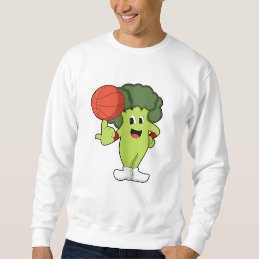 Broccoli op Basketball Sports Trui (Voorkant)