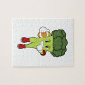 Broccoli op Football Sport Legpuzzel (Horizontaal)