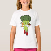 Broccoli op Football Sport T-shirt (Voorkant)