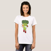 Broccoli op Football Sport T-shirt (Voorkant volledig)