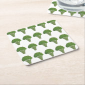 Broccoli papieren onderzetters (Schuin)