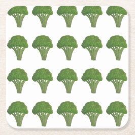 Broccoli papieren onderzetters