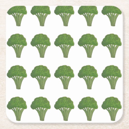 Broccoli papieren onderzetters (Voorkant)