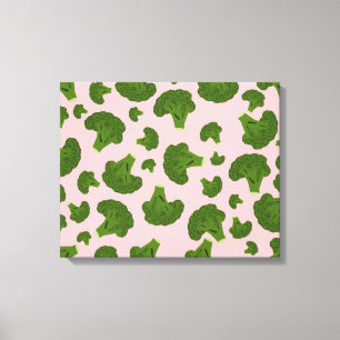 Broccoli Pattern Canvas Afdruk