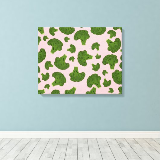 Broccoli Pattern Canvas Afdruk (Insitu (Houten vloer))