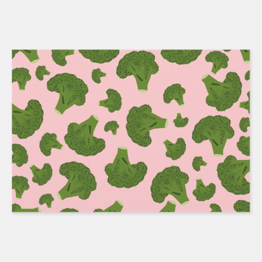 Broccoli Pattern Inpakpapier Vel (Voorkant 3)