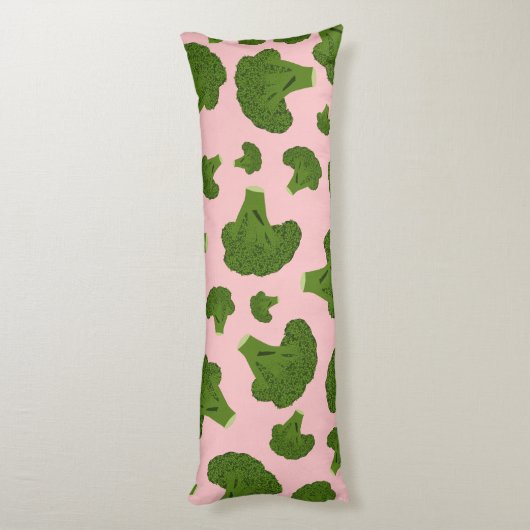 Broccoli Pattern Lichaamskussen (Achterkant (Verticaal))
