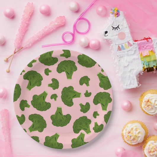Broccoli Pattern Papieren Bordje (Feest)
