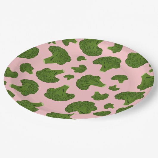 Broccoli Pattern Papieren Bordje (Gekanteld)