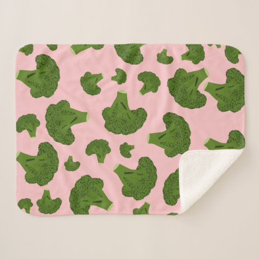 Broccoli Pattern Sherpa Deken (Voorkant (horizontaal))