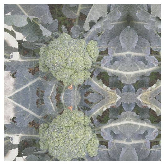 Broccoli Patterned Fabric Stof (Close Up)