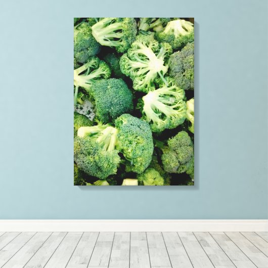 Broccoli Photo Canvas Afdruk (Insitu (Houten vloer))