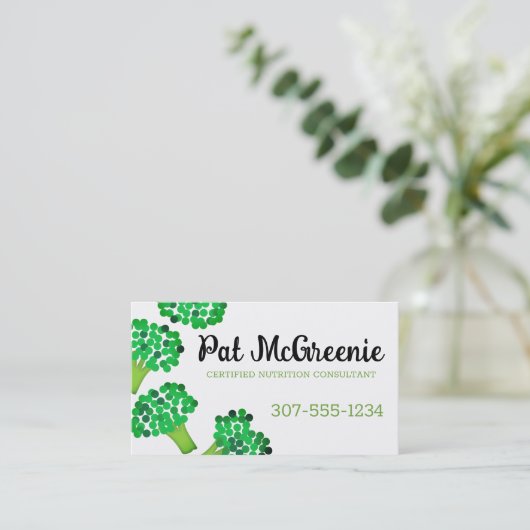 Broccoli Plantaardige Gezonde Eetkamer Tuinieren B Visitekaartje (Staand voorkant)