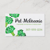 Broccoli Plantaardige Gezonde Eetkamer Tuinieren B Visitekaartje (Voorkant)