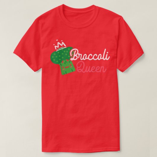 Broccoli Queen Broccoholic Vegetable Vegetarian Ve T-shirt (Design voorkant)