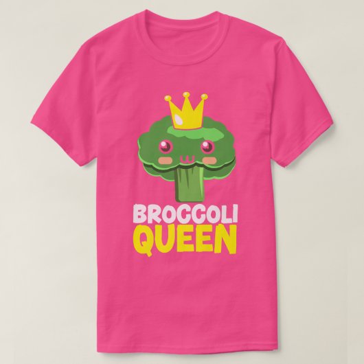 Broccoli Queen Broccoholic Vegetable Vegetarian Ve T-shirt (Design voorkant)