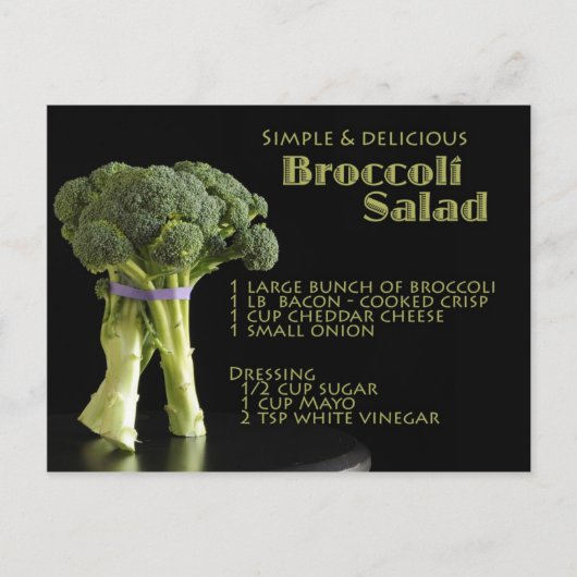 Broccoli Recipe Briefkaart (Voorkant)