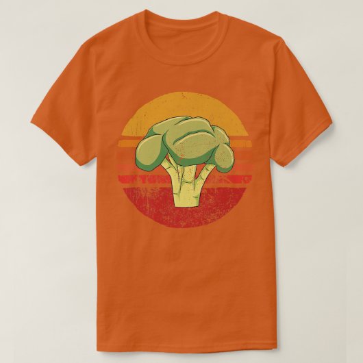 Broccoli Retro Cauliflower Vegan Cool Vege T-shirt (Design voorkant)