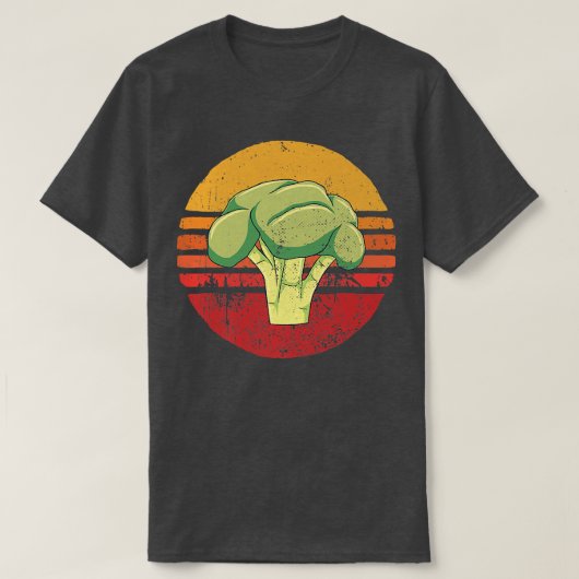 Broccoli Retro Cauliflower Vegan Cool Vege T-shirt (Design voorkant)