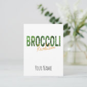 Broccoli Revolution Vegans Veggies and Vegetarian Feestdagenkaart (Staand voorkant)