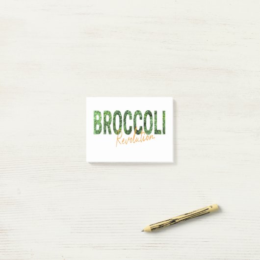 Broccoli Revolution Vegans Veggies and Vegetarian Post-it® Notes (Op bureau)