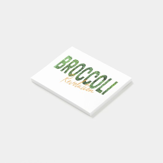 Broccoli Revolution Vegans Veggies and Vegetarian Post-it® Notes (Schuin)