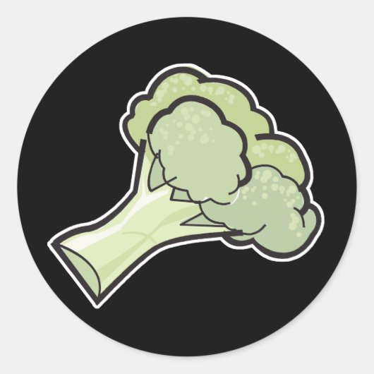 broccoli ronde sticker (Voorkant)