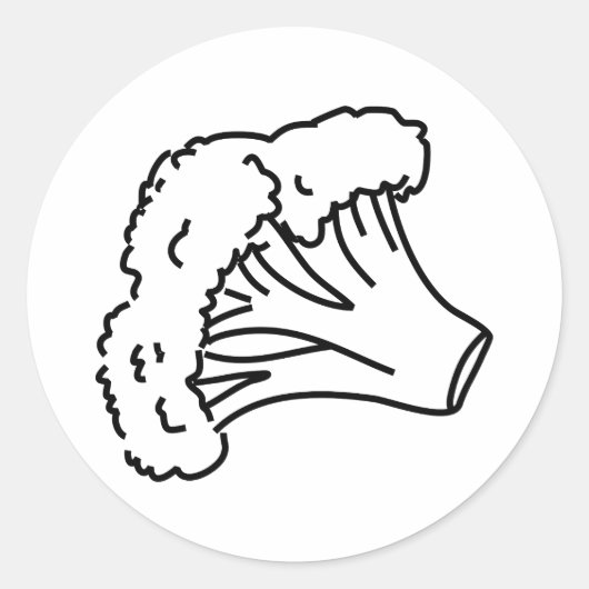 Broccoli Ronde Sticker (Voorkant)