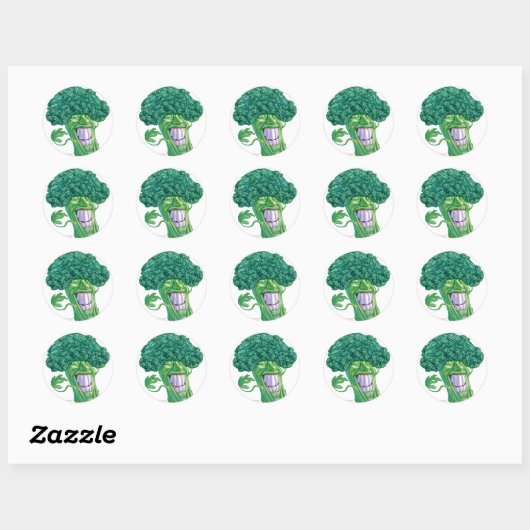 broccoli ronde sticker (Vel)