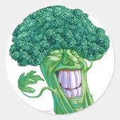 broccoli ronde sticker (Voorkant)