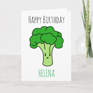 Broccoli Vegan Birthday Kaart