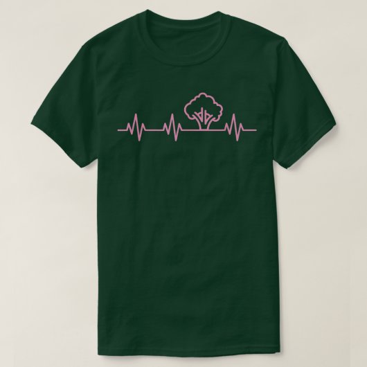 Broccoli Vegan Heartbeat Plant T-shirt (Design voorkant)