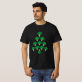Broccoli vegan kerstboom t-shirt (Voorkant volledig)