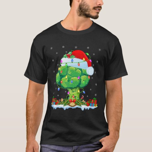 Broccoli Vegetable Lover Matching Santa Broccoli C T-shirt (Voorkant)