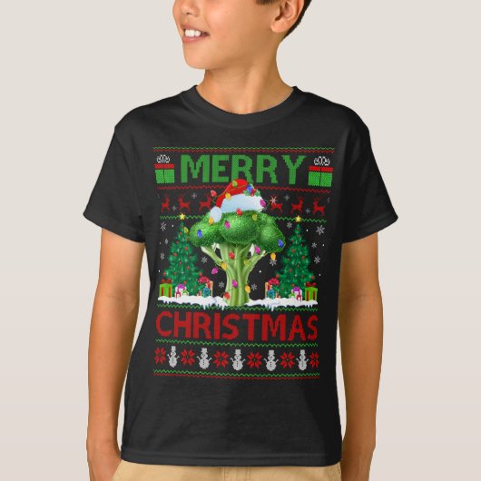 Broccoli Vegetable Lover Xmas Boom Uganda Broccoli T-shirt (Voorkant)
