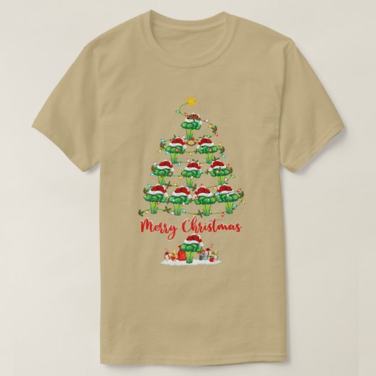 Broccoli Vegetable Matching Santa Broccoli Christm T-shirt (Design voorkant)