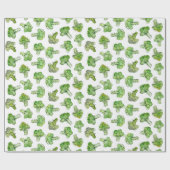 Broccoli - Verspreid Cadeaupapier (Vlak)