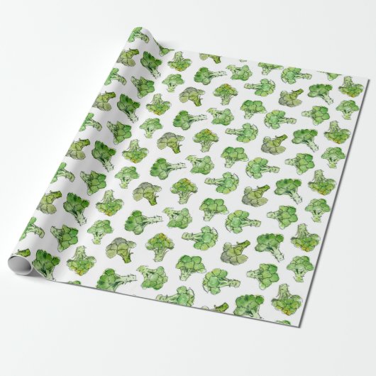 Broccoli - Verspreid Cadeaupapier (Uitgerold)