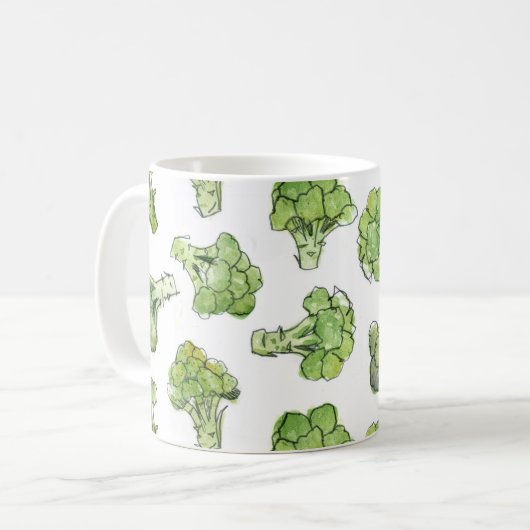 broccoli - verspreid koffiemok (Voorkant links)