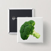 Broccoli Vierkante Button 5,1 Cm (Voorkant /achterkant)