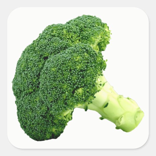 Broccoli Vierkante Sticker (Voorkant)