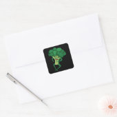 Broccoli Vierkante Sticker (Envelop)