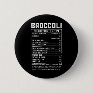 Broccoli Voedingsfeiten Thanksgiving Eten Hallowee Ronde Button 5,7 Cm