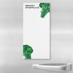 Broccoli-Waterverf Aangepaste grootwinkellijst Magnetisch Notitieblok<br><div class="desc">Maak uw boodschappenlijstjes in stijl met dit aanpasbare boodschappenwagentje notitieblok. Verander de tekst aan uw behoeften. Bekijk mijn winkel voor meer!</div>