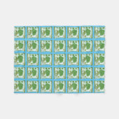 Broccoli Zaden Groenten telen Fleece Deken (Voorkant (Horizontaal))