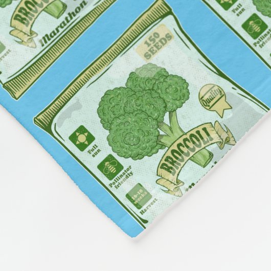 Broccoli Zaden Groenten telen Fleece Deken (Hoek)