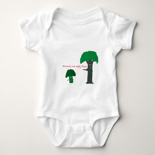 Broccoli zijn Baby bomen Romper (Voorkant)